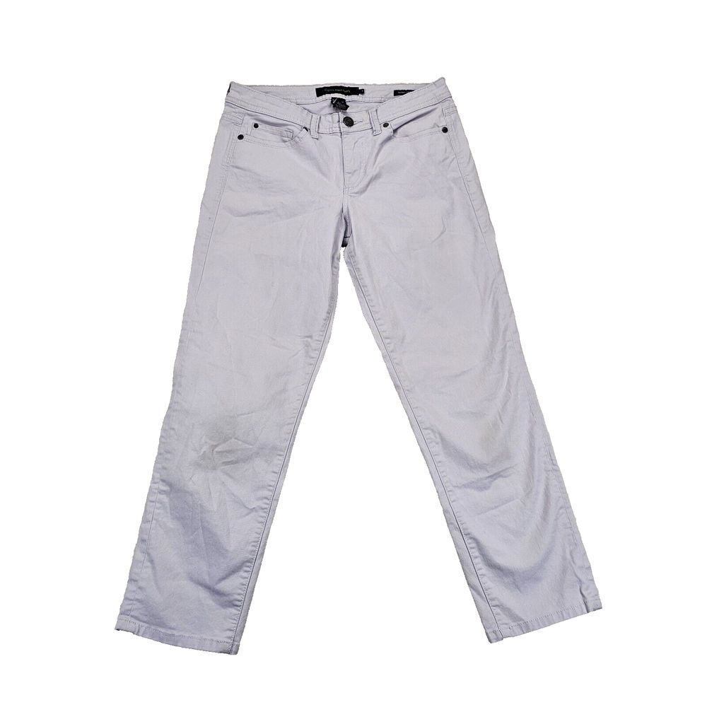 Calvin Klein Jeans Women's Size 8 Light Gray Skinny Crop Mid Rise Stretch Pocket - Picture 1 of 15